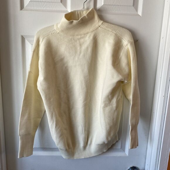 Deep Self Sweater Women’s Size Small Pullover Cream NWT 1/4 Zip High Neck - Picture 6 of 10